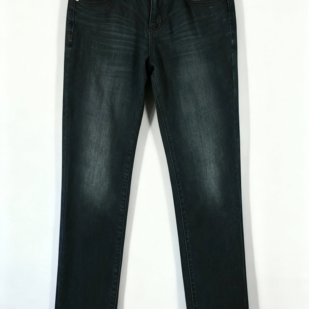 DE Born in LA Women's Black Distressed Straight 100% COTTON Jeans Size 36 - Picture 11 of 11